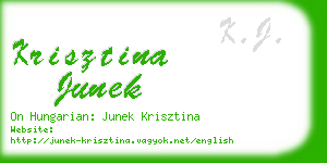 krisztina junek business card